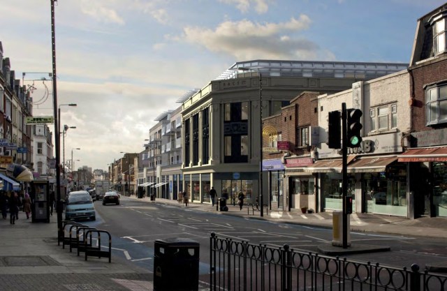 Artists impression of proposals for RACS building in Upper Tooting Road