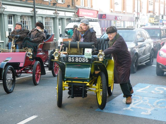 Car breaks down in Tooting on Veteran Car Run