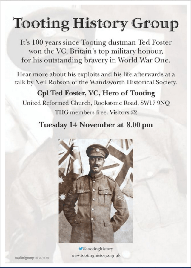 Tooting History Group Meeting 14 November 2017 Rookstone Road Tooting