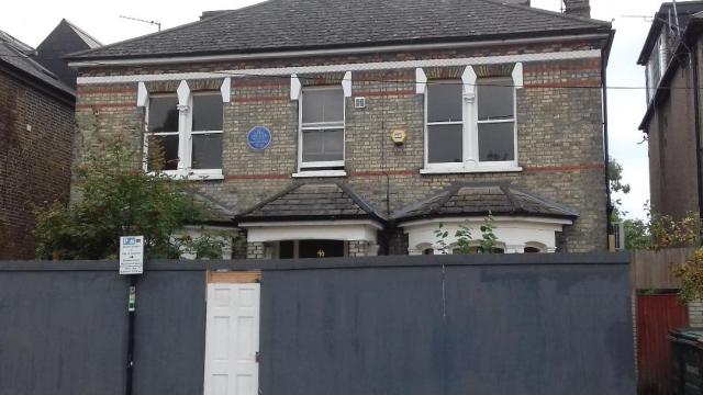 Photo of House At 46 Longley Road with developers hoarding erected