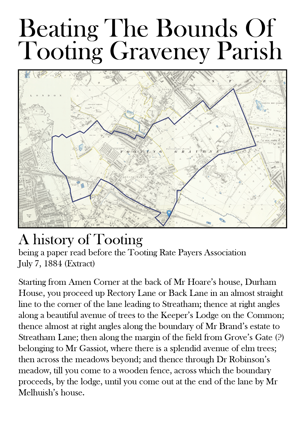 Handout for Beating The Bounds Walk